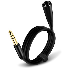 TRS to XLR Cable 10Ft,BELIPRO XLR Male to 6.35mm (1/4 Inch) TRS Male Balanced Cable,for Microphone, Audio Mixer, Speaker, Studio and More…