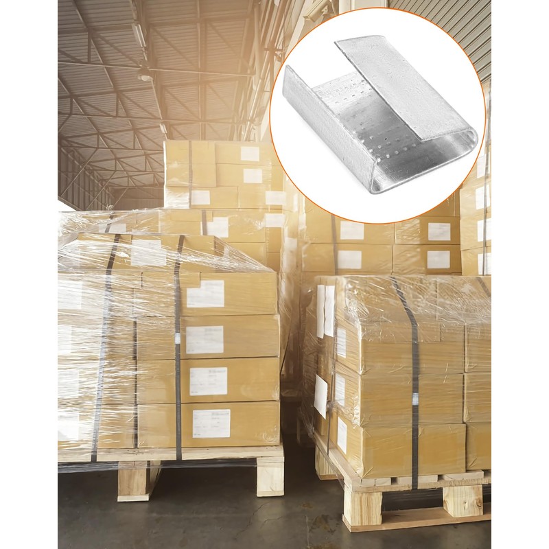 QWORK Strapping Open Seal, 500 Pcs Banding Clip Gripper Strap