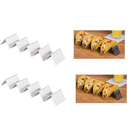 2 PACK Stainless Steel Taco Holder Server Commercial-Grade Quality