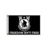 K's Novelties 3x5 Wounded Warrior Freedom Isn't Free Flag 3'x5'