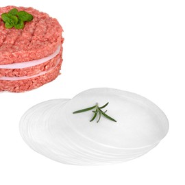 GRÄWE Backpapier für Burgerpresse, 50 Stück für Party-Hamburgerpresse, Burgerpapier, Papier für kleine Hamburger-Patties und Patty-Presse, Burger-trenner rund 11,5 cm