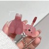 Cute Bear Matte Lip Mud Velvet Grey Pink Keychain Lipstick