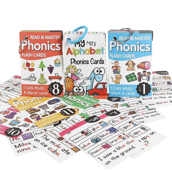 INTERTOYBO Phonics Cards Flash Cards English Phonics Teaching Materials Pronunciation Alphabet English Words Phonics Card Set (Set of 2)