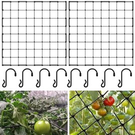 Dhqkqg 2 x Grow Tent Net, Scrog Net, 90 x 90 cm, Plant Net with 8 Hooks, Grow Net, Elastic Trellis Net, Plant Support Scrog Net, Plant Support Net, Trellis Net, Plant Support Net, Trellis Net, Plant