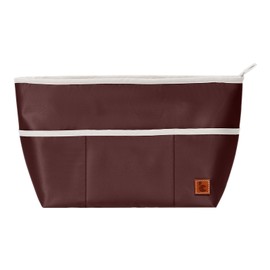 SDANG Purse Organizer Insert with Zipper – Pink Handbag & Tote Bag Organizer | Bag-in-Bag Insert with Pockets for Purses, Totes & Travel (Brown, Large)