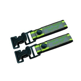 MELOTOUGH Work Glove Holder Glove Strap Quick Leash With Alligator Clip 2 pk (Reflective Green)
