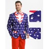 Fashonal American Flag Suits 4th of July Outfits for Men