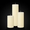 Shihanee Set of 6 Pillar Candles and Glass Cylinder Vases