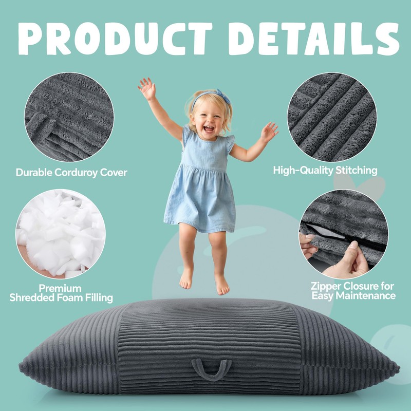 MABOZOO Kids Crash Pad, 2-in-1 Sensory Crash Mat & Bean