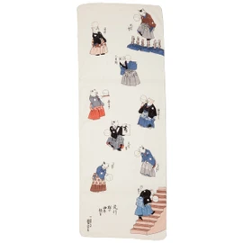 Hitoshi Yamamoto Shoten Japanese Miscellaneous Goods Kyoto Accessories Ukiyo-e Hand Towel, Double Gauze Hand Towel, Trendy Cat Karatemari (Kuniyoshi), Approx. 12.6 x 35.0 inches (32 x 89 cm)
