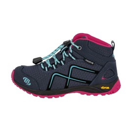 Brütting Scarpe da Corsa Alte Unisex per Bambini, Taglia Unica, Blu Marine Rosa Türkis Marine Rosa Türkis, 27 EU