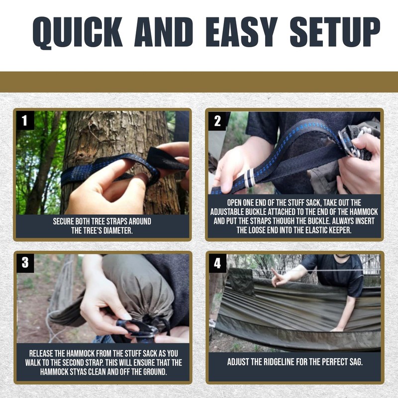 onewind 11ft Camping Hammock with Bugnet, Portable Double Hammock with