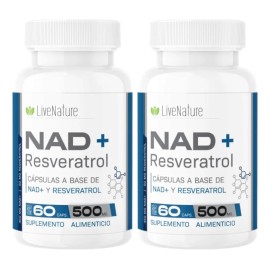 Nad + Resveratrol 120 Caps Live Nature Antioxidante Natural