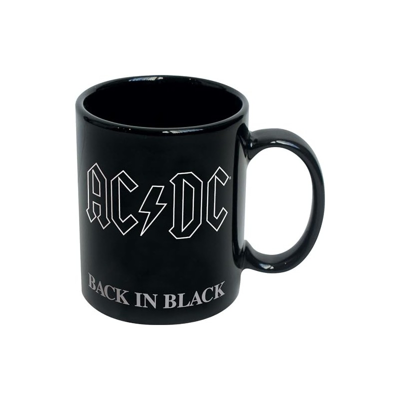 ICUP AC/DC Back in Black 18 oz Black Ceramic Mug