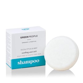 Green People Eucalyptus & Mint Shampoo Bar 50g | Natural & Organic Anti-Itch Solid Shampoo Bar | Soothe & Comfort An Itchy Scalp | Zero Waste, Great For Every Day Use & Travel | Cruelty Free & Vegan