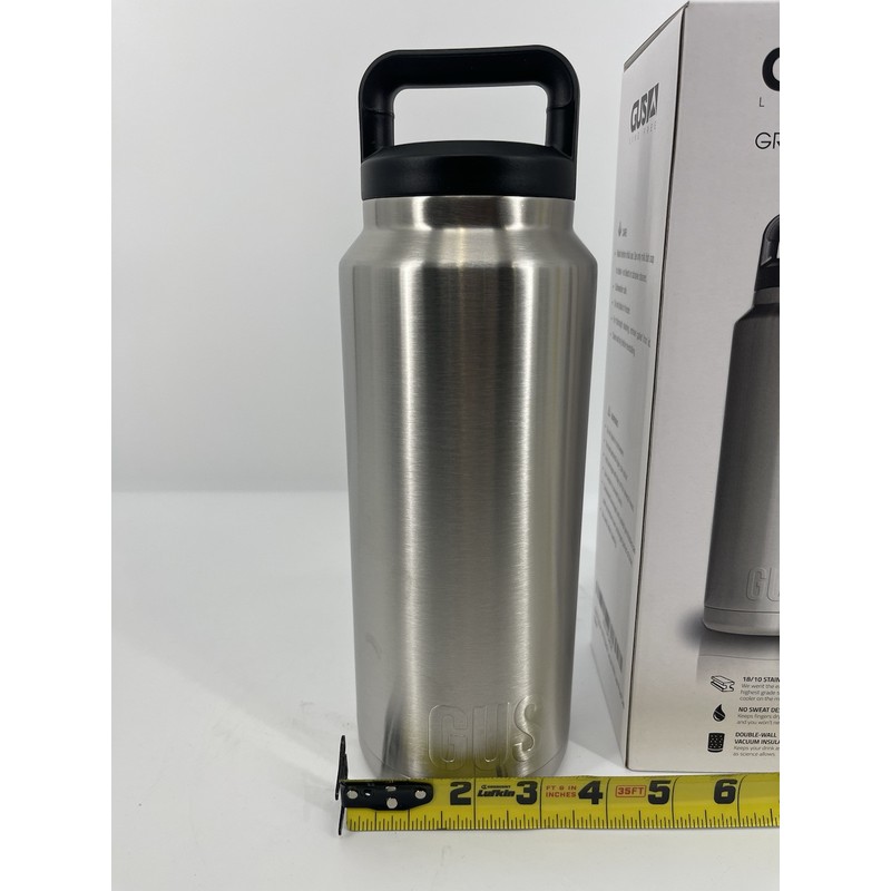 GUS Stainless Steel Beer Growler 36 oz Double Wall Vacuum