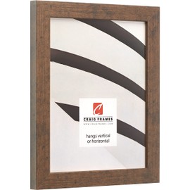 Craig Frames Essentials, Modern 1 Inch Wide 8 x 12 Inch Rustic Copper Picture Frame Matted to Display a 5 x 7 Inch Photo