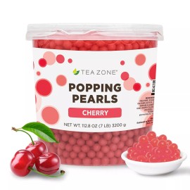 Lollicup USA, Inc. Tea Zone Cherry Popping Pearls/ Bursting/ Popping Boba(B2059, 7 lbs)for Boba Tea
