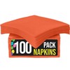 100 Pack Orange Paper Napkins Disposable, 2 Ply Party Napkins,