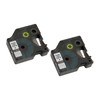 2Pcs Label Tape for D1 Black On White Label Replacement