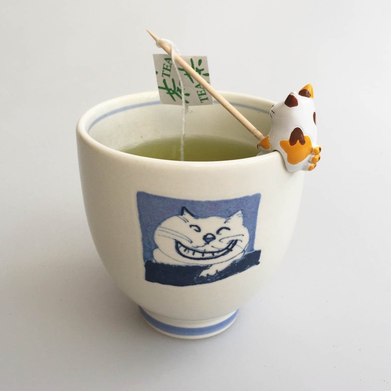 Neko Tea Bag, Petite Gift, Gift, Birthday, Tea, Cat Figure,