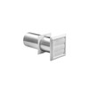 Lambro 267WS White Plastic Louvered Vent with Tail Pipe, 4-Inch