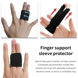 JEYORZY 2 x Finger Bandage, Finger Splint, Soft & Comfortable Finger Protection, Finger Protection with Velcro Fastening, Elastic Finger Splint, Finger Stabiliser for Protect the Finger, Finger