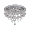 Deckrico Modern K9 Crystal Chandelier 3 LED Lights Stainless Steel