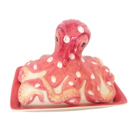 Blue Sky Ceramic Octopus Butter Dish, Multicolor