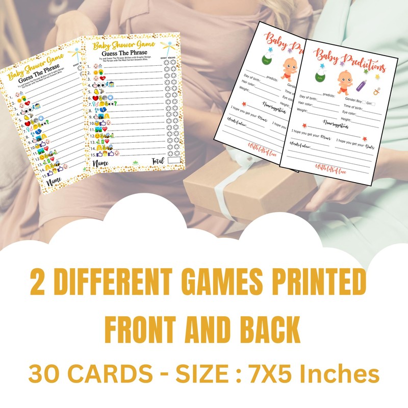 LOTUS-A Baby Shower Games - Hilarious Guess The Phrase and