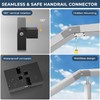 Gyykzz 1 Pack Black Vertical Pivot Connector for Stainless Steel