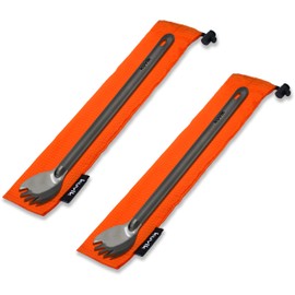 Kuvik Titanium Spork 2-Pack - Ultralight and Compact for Camping and Hiking