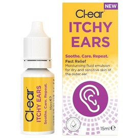 Cl-Ear Itchy Ears Ear Drop – Moisturising Fluid Emulsion – Relieves Dry, Itchy and Irritated Ears – Suitable for Adults and Children from 12 Years+ – 15ml (1 Pack)