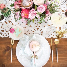 Kalopro Valentine Gold Napkin Rings Set of 6, Love Letter Napkin Ring Holders, Diamond Napkin Buckles Holder Love for Valentine, Weddings, Thanksgiving, Parties Table Settings Decor