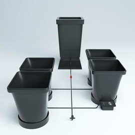 AutoPot 1 Pot XL System (6.6 gal pots) with 12.4 gal Reservoir - Self-Watering Gravity-Fed Hydroponic Indoor System, Black