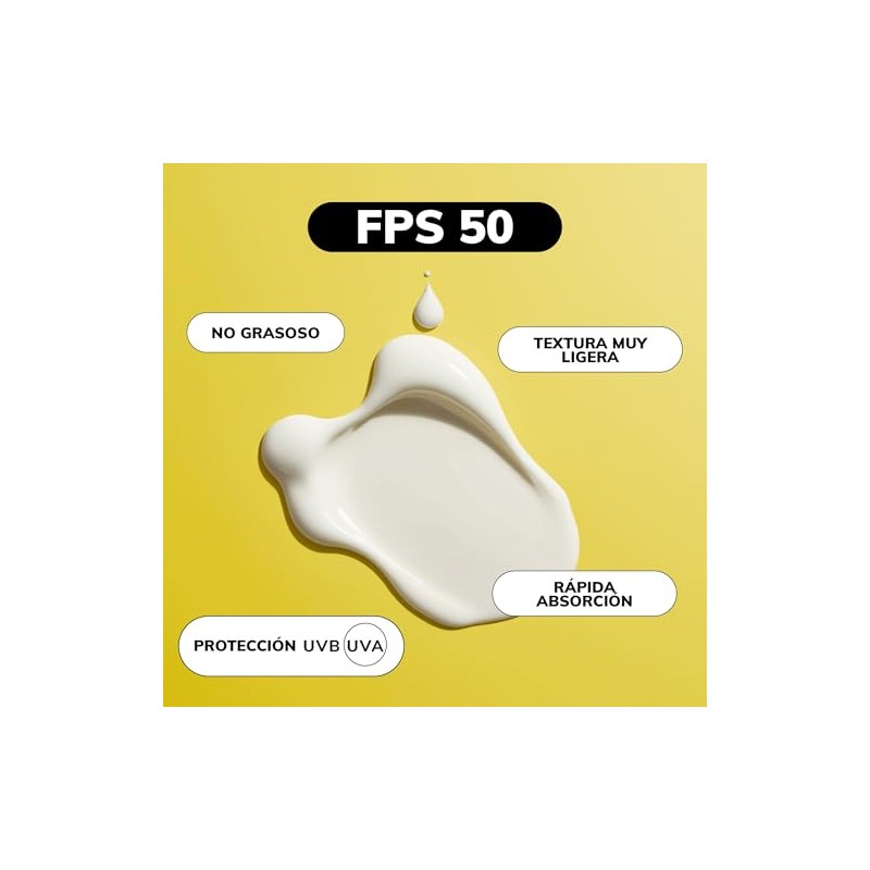 Quotidien Protector Solar Facial FPS 50 con Textura Ultra Ligera,