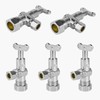 5-Pack GUOFIS Angle Stop Valve with 1/4 Turn Loose Control
