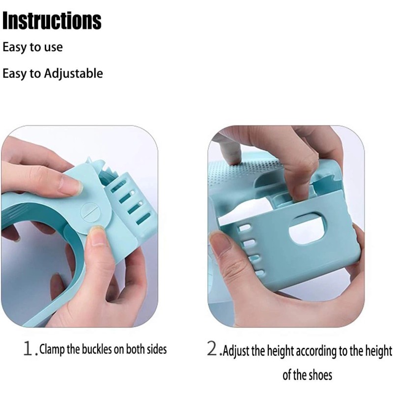 RISETEX Shoe Slots Organizer 12 Pack,Adjustabl