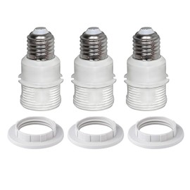 FINELED E27 to E27 Socket Extender, E27/E26 to E27/E26 Lamp Holder Adapter (3-Pack)