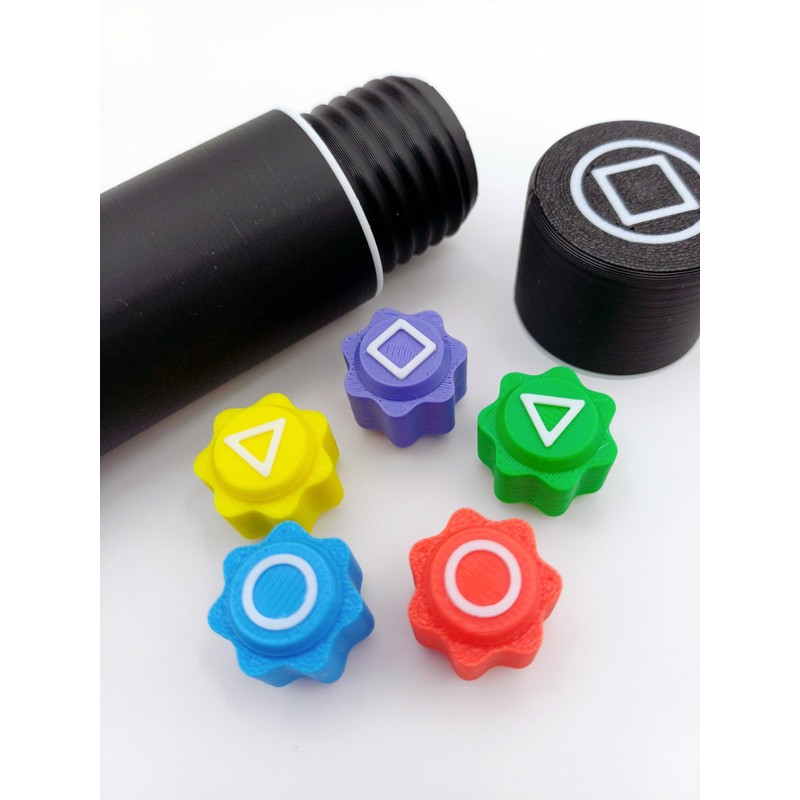 Traditional Korean Gonggi Game Set, 5 Colourful Stones with Storage