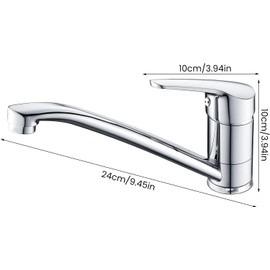 Minnhua Kitchen Tap 360° Rotatable Tap Swivel Sink Mixer Tap Chrome Single Lever Sink Mixer Tap for Kitchen Sink with 40 cm Hose