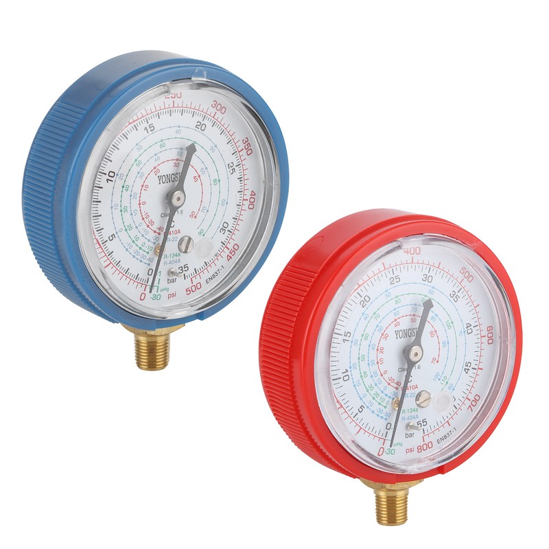 Air Conditioning Fluoride Pressure Gauge High/Low Pressure Meter AC Repairing