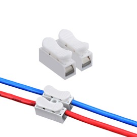 CH2 Quick Connector, Enhance Your LED Strip Light Setup- No Welding Quick Connector, Cable Clamp Terminal Block, Screw Terminal Barrier Block for LED Strip Light (12 Pcs)