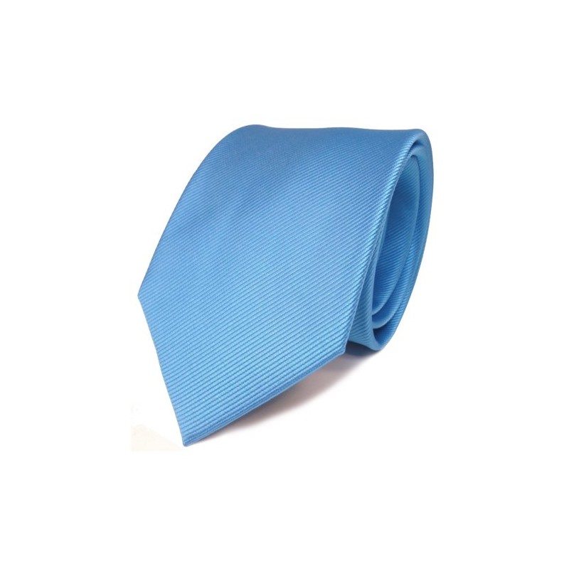 Designer Silk Tie Blue Rep Baby Blue Plain Silk Tie