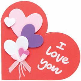 Baker Ross Heart Foam Stickers - Pack of 300, Foam Valentine's Stickers for Children (FC447)