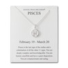 Philip Jones Pisces Star Sign Zodiac Necklace and Quote Card