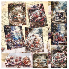 RVlensJoy 40 Pcs Vintage Gothic Scrapbook Stickers for Scrapbook Kit, PET Stickers for Junk Journal Supplies, Waterproof Vinyl Stickers for Collage, Romantic Vibe Wall Decor Room for Home Decorations