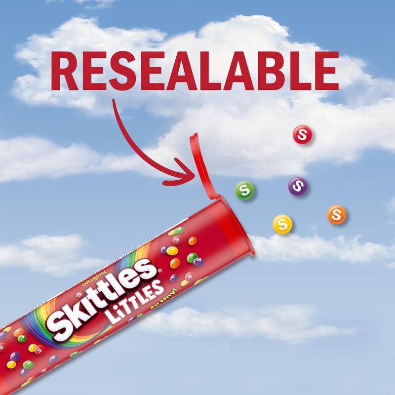 SKITTLES Original Littles Chewy Candy, Share Size, 1.9 oz Tube