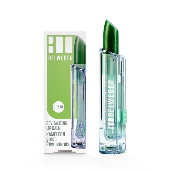 BELWEDER - Lip Balm with Phytosterols - Protective, Moisturising, Soothing, Regenerating - Colour Balm Cameleon Green