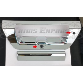 Trims Express 2015-2017 Ford F-150 Lariat Chrome Tailgate Handle Covers w/Cam+Sensor Hole